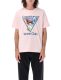 23SS adult Cotton casual triangle Print short sleeved Crewneck t shirt Tees Clothing oversized pink 8213