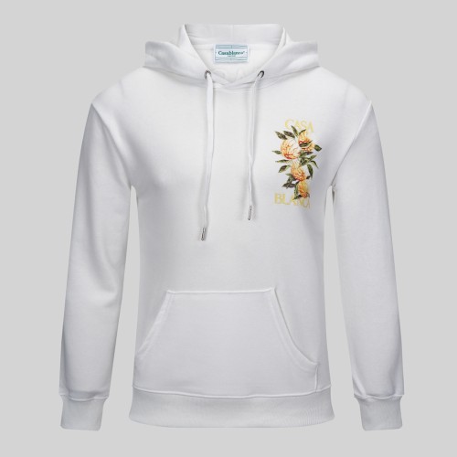 Men's casual Cotton fruit Print Long sleeve hoodies white C559