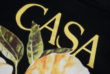 Men's casual Cotton fruit Print Long sleeve hoodies black C559