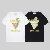 23SS adult Cotton casual coconut tree Print short sleeved Crewneck t shirt Tees Clothing oversized black G1056