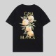 23SS adult Cotton casual fruit Print short sleeved Crewneck t shirt Tees Clothing oversized black G1020