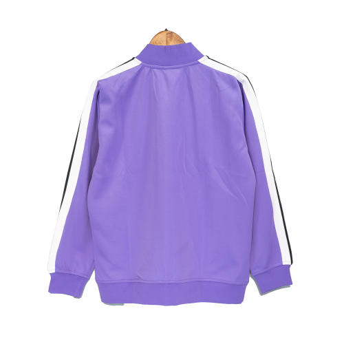 Men's casual Cotton Print Long sleeve Jacket set purple 6001