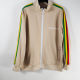 Men's casual Cotton Print Long sleeve Jacket set apricot 6016