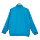 Men's casual Cotton Print Long sleeve Jacket set blue 6001