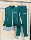 Men's casual Cotton Print Long sleeve Jacket set army green 6001