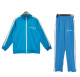 Men's casual Cotton Print Long sleeve Jacket set blue 6001