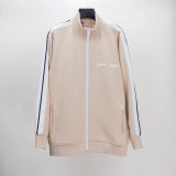 Men's casual Cotton Print Long sleeve Jacket set Light Pink 6001