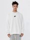 unisex casual Cotton Alphabet Print Long sleeve Sweater white