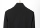 Men's casual Cotton Long sleeve Jacket Tracksuit set Black KK-38041