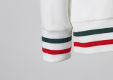Men's casual Cotton Print Long sleeve hoodies Tracksuit Set white KK-38017