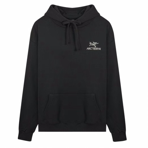 Men's casual Cotton Alphabet Print Long sleeve hoodies black