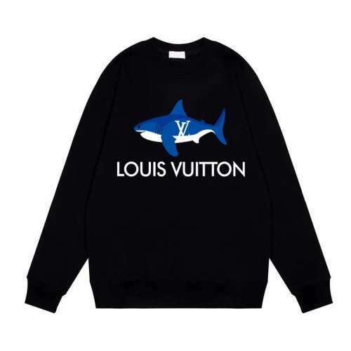 Men's casual Cotton shark Print Long sleeve Sweater