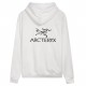 Men's casual Cotton Alphabet Print Long sleeve hoodies white