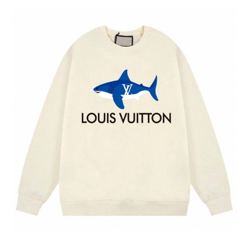 Men's casual Cotton shark Print Long sleeve Sweater