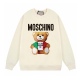 Men's casual Cotton Little Bear Print Long sleeve Sweater