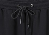 Men's casual Cotton Long sleeve Jacket Tracksuit Set black KK-38012