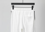 Men's casual Cotton  jacquard Long sleeve Jacket Tracksuit Set white KK-38023