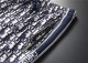 Men's casual Cotton jacquard Long sleeve Jacket Tracksuit Set white blue KK-13105