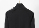 Men's casual Cotton  jacquard Long sleeve Jacket Tracksuit Set black KK-38023