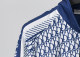 Men's casual Cotton jacquard Long sleeve Jacket Tracksuit Set blue KK-G1002