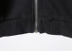 Men's casual Cotton jacquard Long sleeve Jacket Tracksuit Set black KK-38002