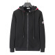 Men's casual Cotton jacquard Long sleeve Cardigan hoodies Tracksuit Set Black KK-38026