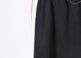 Men's casual Cotton jacquard Long sleeve Jacket Tracksuit Set black KK-38004