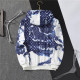 Men's casual Cotton jacquard Long sleeve Cardigan hoodies Tracksuit Set white Blue KK-13102