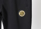 Men's casual Cotton jacquard Long sleeve Jacket Tracksuit Set black KK-38008