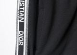 Men's casual Cotton jacquard Long sleeve Jacket Tracksuit Set black KK-38015