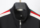 Men's casual Cotton jacquard Long sleeve Jacket Tracksuit Set black KK-38004