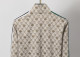 Men's casual Cotton jacquard Long sleeve Jacket Tracksuit Set apricot KK-38042