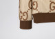 Men's casual Cotton jacquard Long sleeve Cardigan hoodies Tracksuit set light brown KK-38025