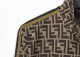 Men's casual Cotton jacquard Long sleeve Jacket Tracksuit Set brown KK-38032