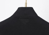 Men's casual Cotton embroidery Long sleeve Jacket Tracksuit Set black KK-38019
