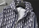 Men's casual Cotton jacquard Long sleeve Jacket Tracksuit Set white blue KK-13105