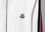 Men's casual Cotton jacquard Long sleeve Jacket Tracksuit Set white KK-38033