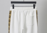Men's casual Cotton jacquard Long sleeve Jacket Tracksuit Set white KK-38002