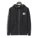 Men's casual Cotton jacquard Long sleeve Cardigan hoodies Tracksuit set black KK-38027