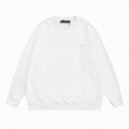 Men's casual jacquard Long sleeve Sweatshirt white 8301