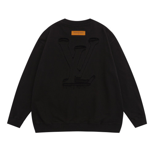 Men's casual jacquard Long sleeve Sweatshirt black 8301