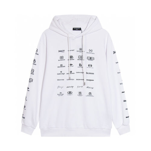 Men's casual Cotton Alphabet Print Long sleeve hoodies white K695