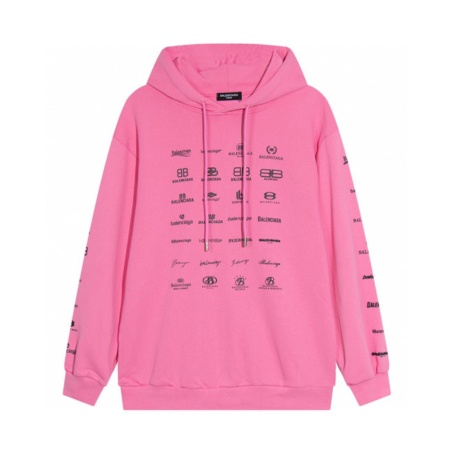Men's casual Cotton Alphabet Print Long sleeve hoodies pink K695