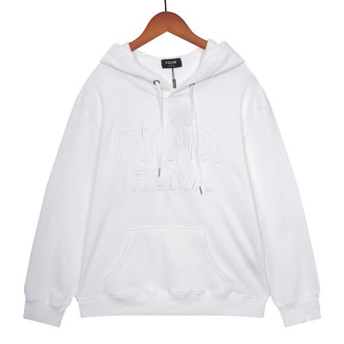 Men's casual Cotton Alphabet embroidery Long sleeve hoodies white F113