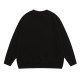 Men's casual Alphabet Print Long sleeve Sweatshirt Black 8370