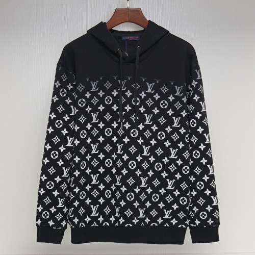 Men's casual Cotton Alphabet Print Long sleeve hoodies black 7207