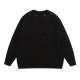Men's casual Star Print Long sleeve Sweatshirt Black 8306
