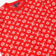unisex casual Cotton Alphabet jacquard Long sleeve round neck Sweater red 33792
