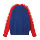 unisex casual Cotton jacquard Long sleeve round neck Sweater red blue 33803