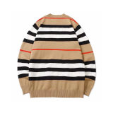 Men's casual Cotton jacquard Long sleeve Cardigan Sweater brown 2207